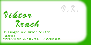 viktor krach business card